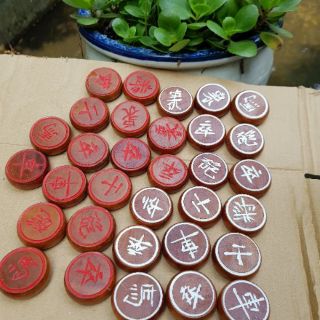 Bộ cờ tướng gỗ nhãn đục tay