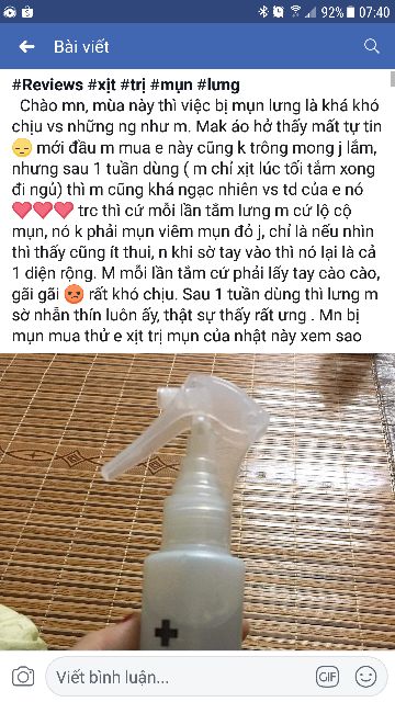 Lotion xịt cải thiện mụn vùng lưng For Back Nhật Bản