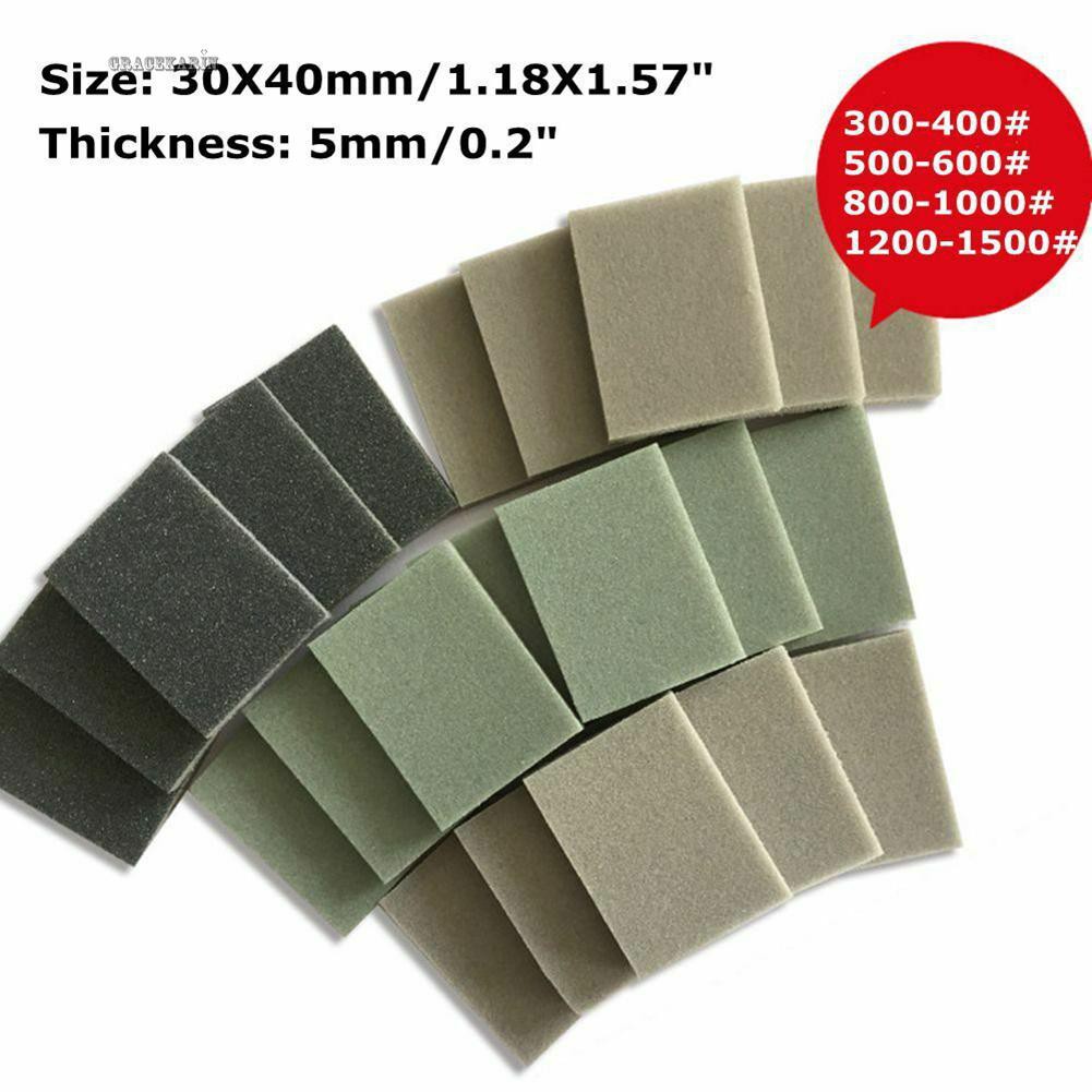 Set 10 miếng xốp nhám mịn chống dầu nhiều loại 300-400# 500-600# 800-1000# 1200-1500#
