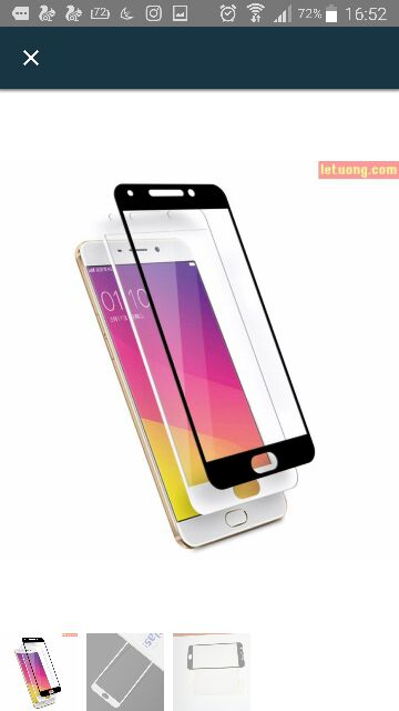Kính phủ 3D oppo F1s