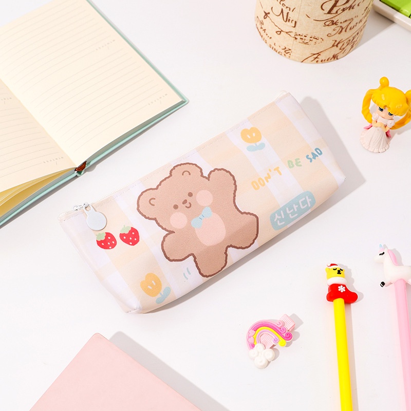 Túi Đựng Bút Chì Sức Chứa Lớn Họa Tiết Hoạt Hình Dễ Thương Cho Học Sinh