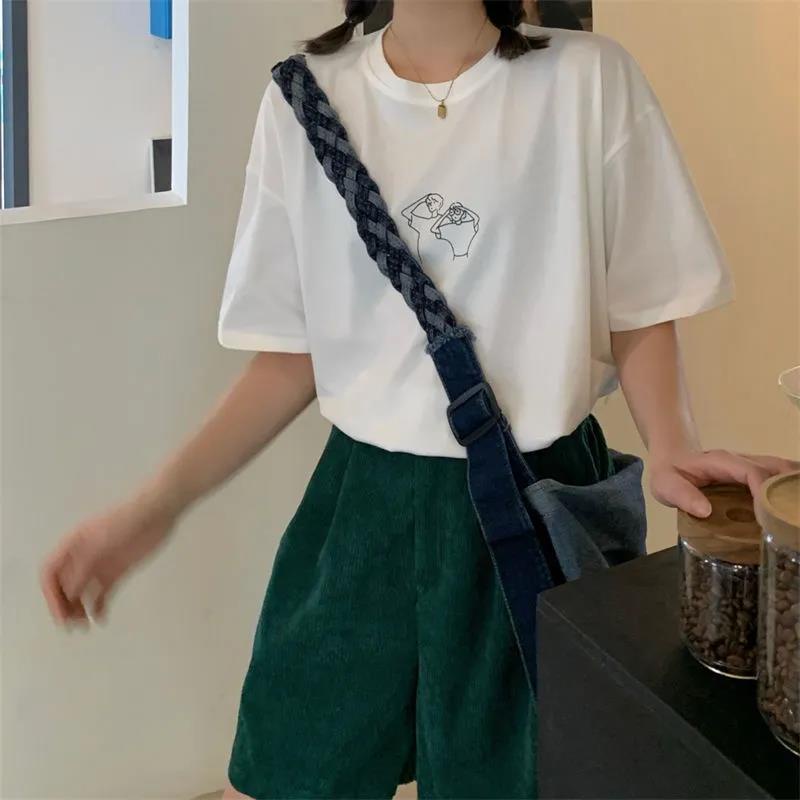 NRVP Áo Thun 100% Cotton Dáng Rộng Thời Trang Hàn Quốc Cho Nữ