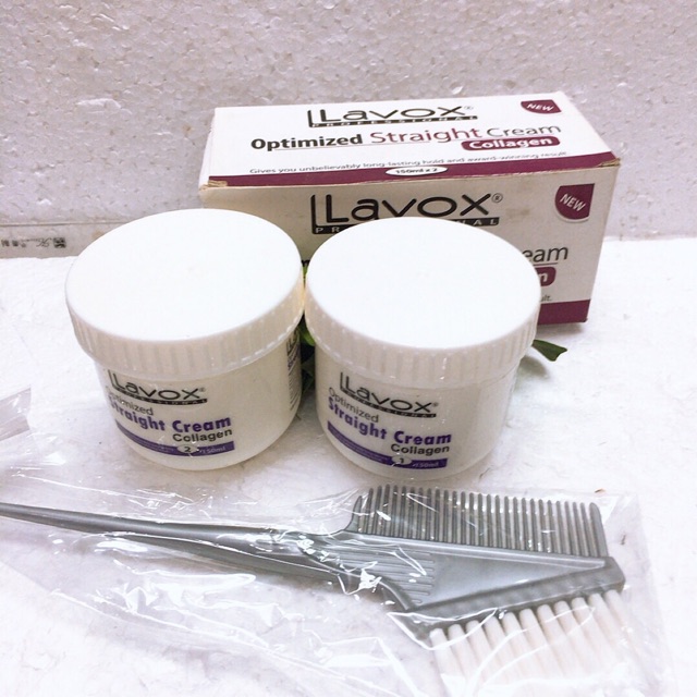 Thuốc ép tóc cá nhân Lavox tại nhà tặng kèm chổi vào thuốc