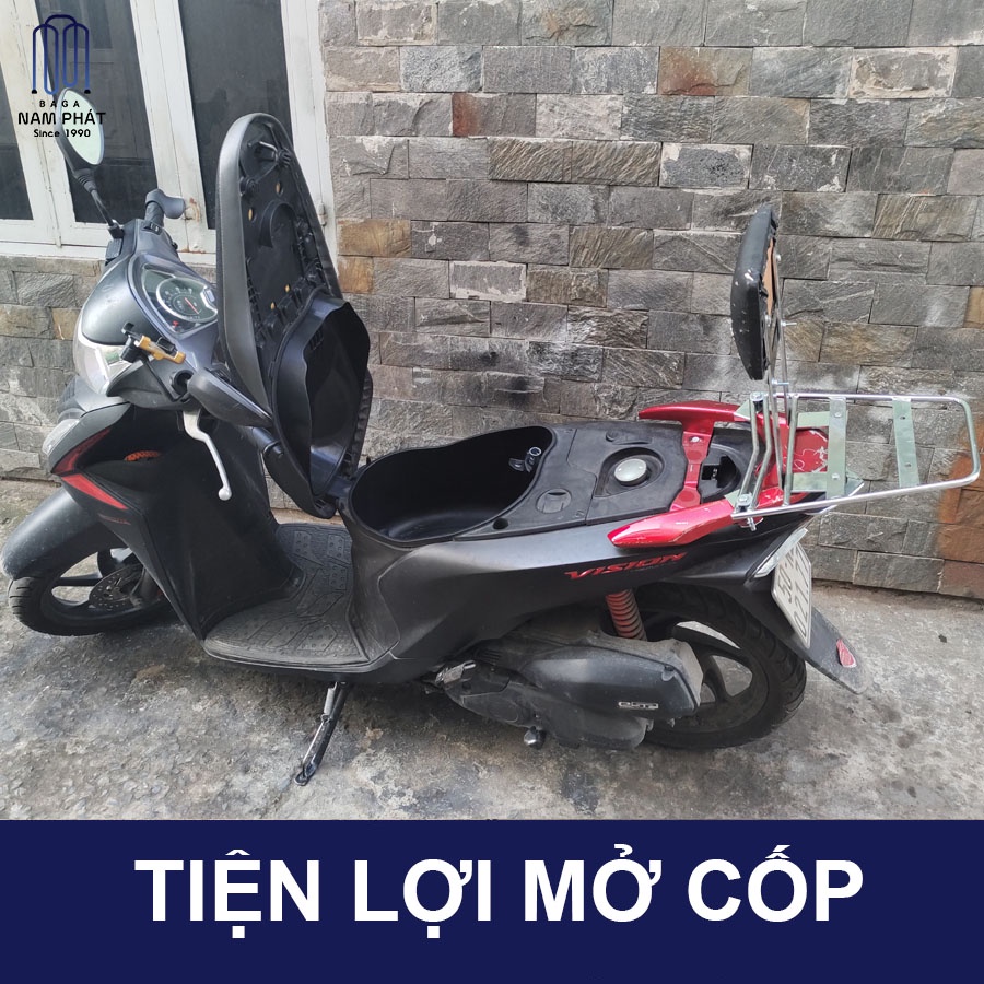 Phụ kiện Baga Tựa Lưng cho baga nối sau Phượt Nam Phát CHO NHIỀU LOẠI XE Không Gối Tựa