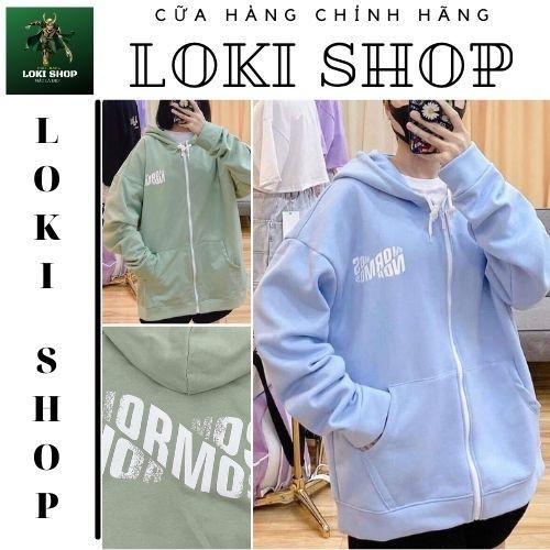 Áo Khoác Hoodie Chống Rét dành cho nam cho nữ LOKI SHOP in hình Normos, Form Rộng có dây kéo có 2 Màu Kiểu Unisex