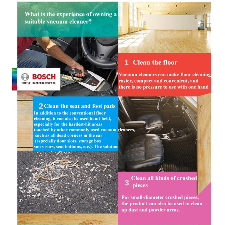 Máy hút bụi cầm tay không dây BOSCH EasyVacuum 12.Tiện dụng đa năng gọn nhẹ cho ô tô, gia đình.Hàng nhập khẩu chánh hãng