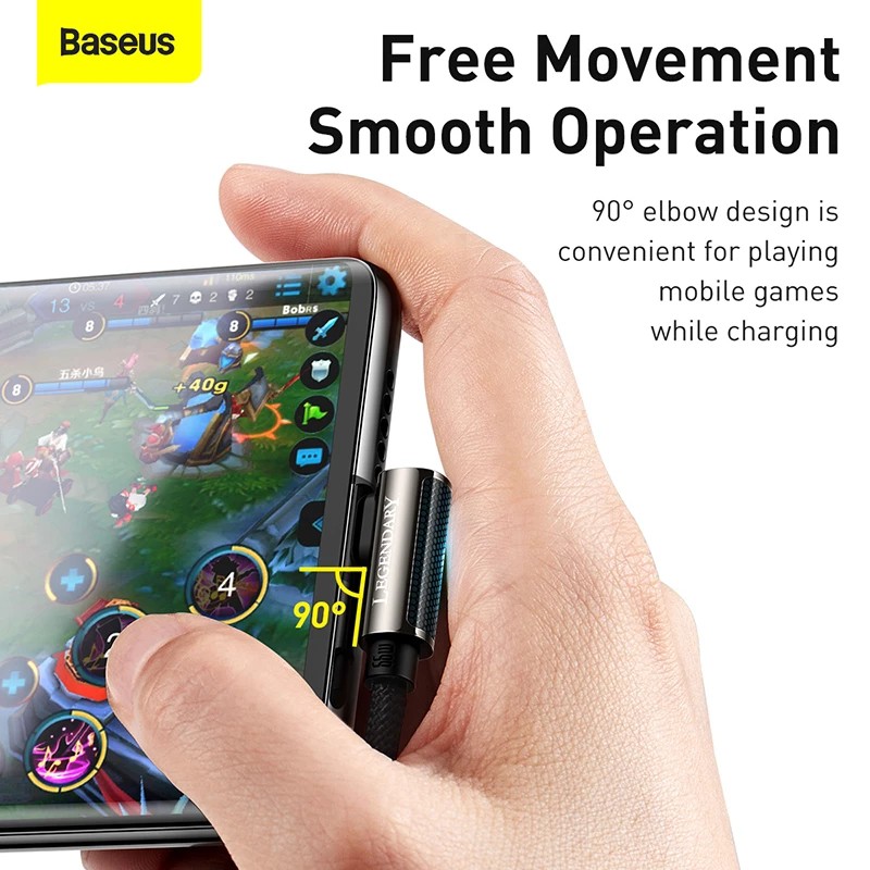 Cáp sạc nhanh Baseus USB 3.0 Type C 6A 66W cho điện thoại Huawei P40 P30 Mate 40 30 Pro