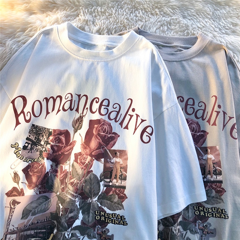 NRVP Áo Thun Cotton Tay Ngắn Cổ Tròn Thời Trang Mùa Hè Phong Cách Hàn Quốc Cho Nữ