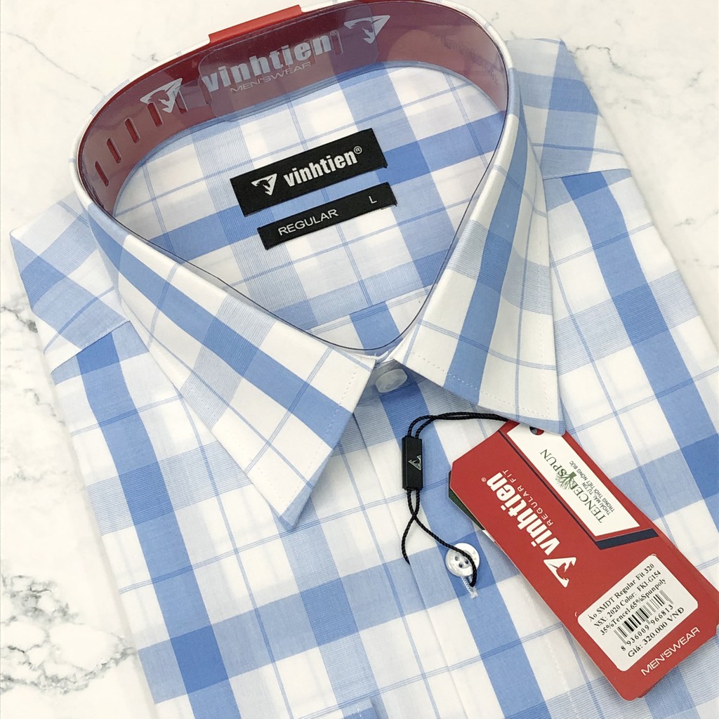 Áo sơ mi nam tay dài vạt ngang Regular Vĩnh Tiến 355 -  G154