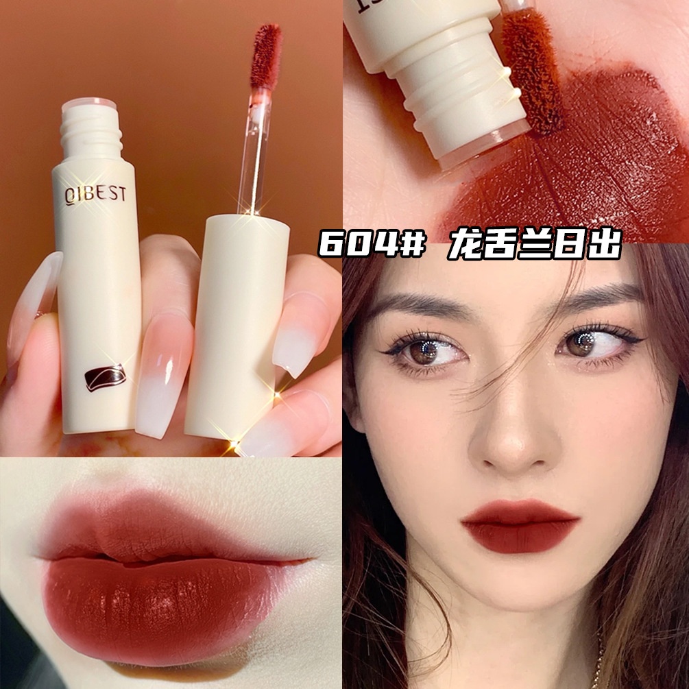 Son Môi Qibest Màu Nhung Lì Lâu Trôi Không Thấm Nước Không Phai Màu