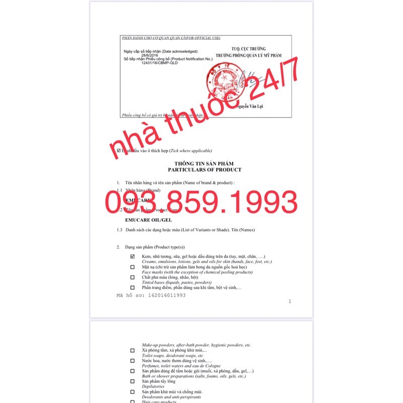 Emucare oil/gel 50ml-Dùng cho da khô,bỏng,vảy nén,sau lazer | Thế Giới Skin Care