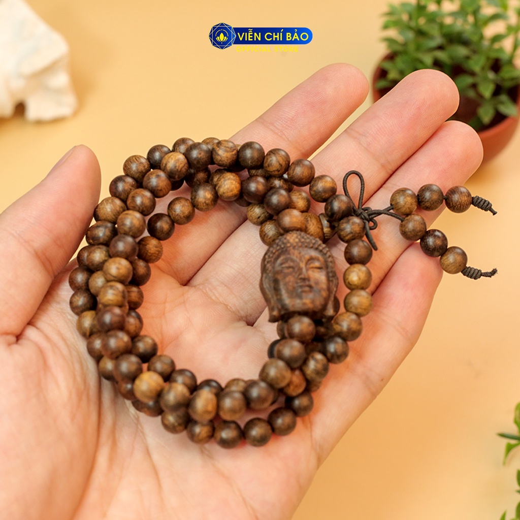 Chuỗi trầm Tốc 108 hạt mix - Phật tổ thời trang phụ kiện trang sức Viễn Chí Bảo V000814-3