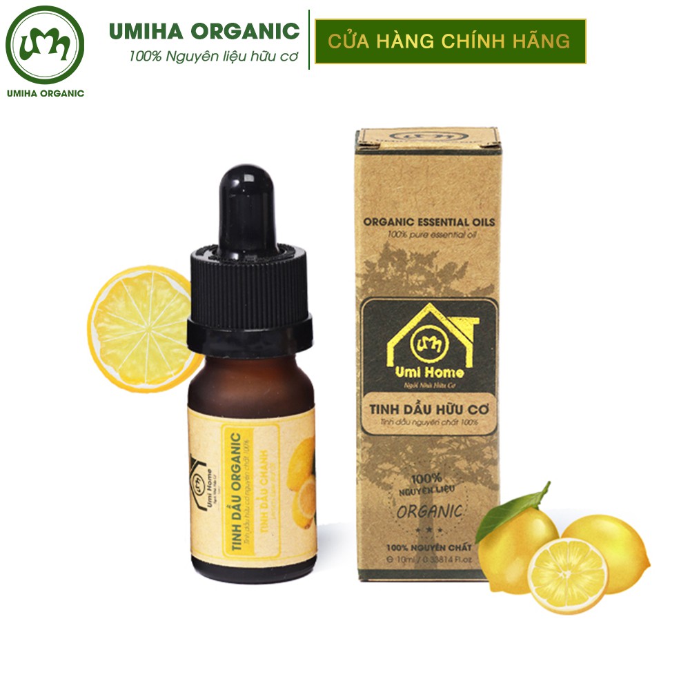 Tinh dầu Chanh hữu cơ UMIHA nguyên chất | Lemon Essential Oil 100% Organic 10ml