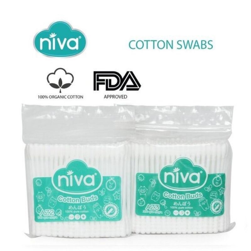 Bông ngoáy tai Niva Cotton Buds dành cho người lớn