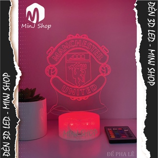 Đèn Ngủ 3D CLB Bóng Đá Manchester United | 16 Màu + Remote | Đèn 3D Mica MU | Trang Trí & Quà Tặng Độc Đáo