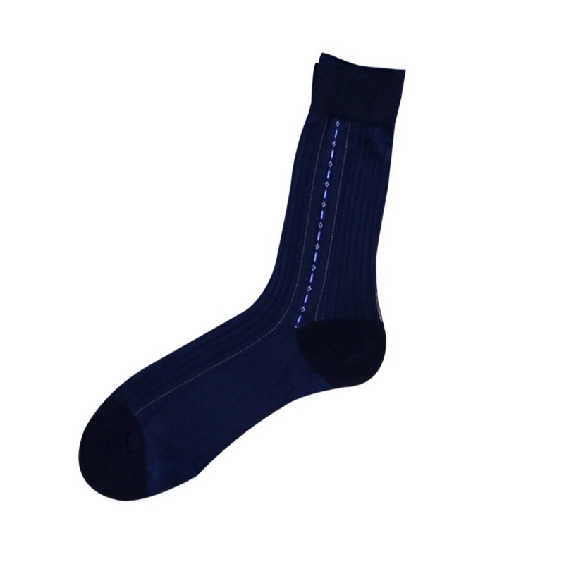 Vớ nam công sở màu xanh đen cổ cao sheer socks sheersocks