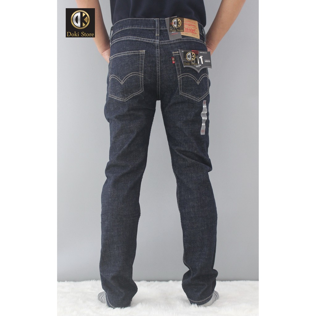 Quần Jean Nam Cao Cấp Màu Đen Tiêu, Quần Bò Nam Chất Vải Co Giãn Thoải Mái, DOKI DT-01 | BigBuy360 - bigbuy360.vn