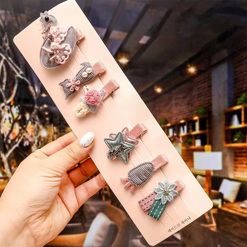 Set kẹp tóc thiết kế xinh xắn thời trang cho bé