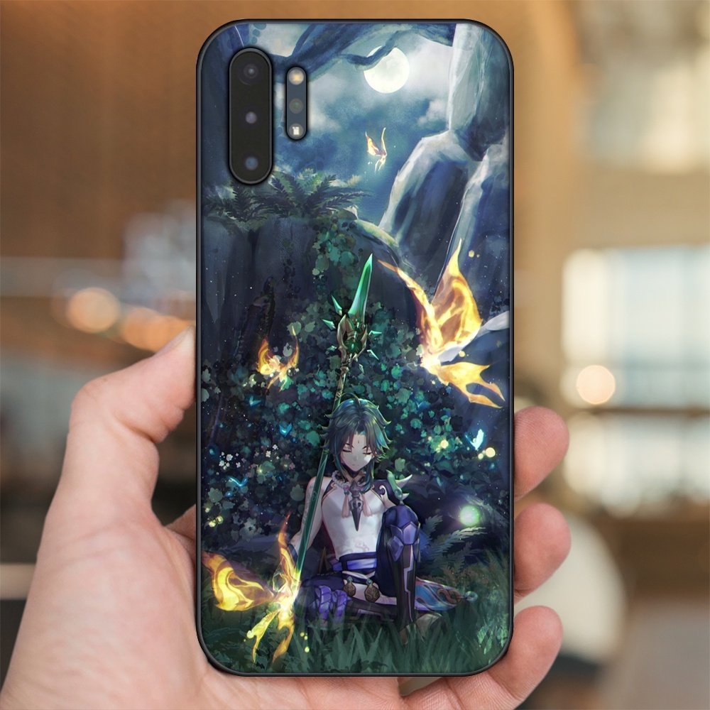 Ốp lưng Samsung Note 10 Plus viền đen in hình Xiao Genshin Impact