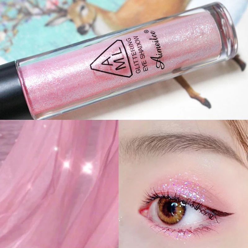 [Hàng mới về] Phấn mắt dạng lỏng ánh kim tuyến lấp lánh không thấm nước thiết kế lâu trôi