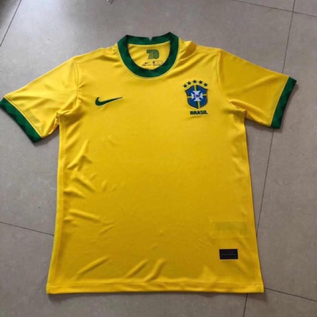 Áo Thun Đội Tuyển Brazil Màu Vàng 2018 2019 2020