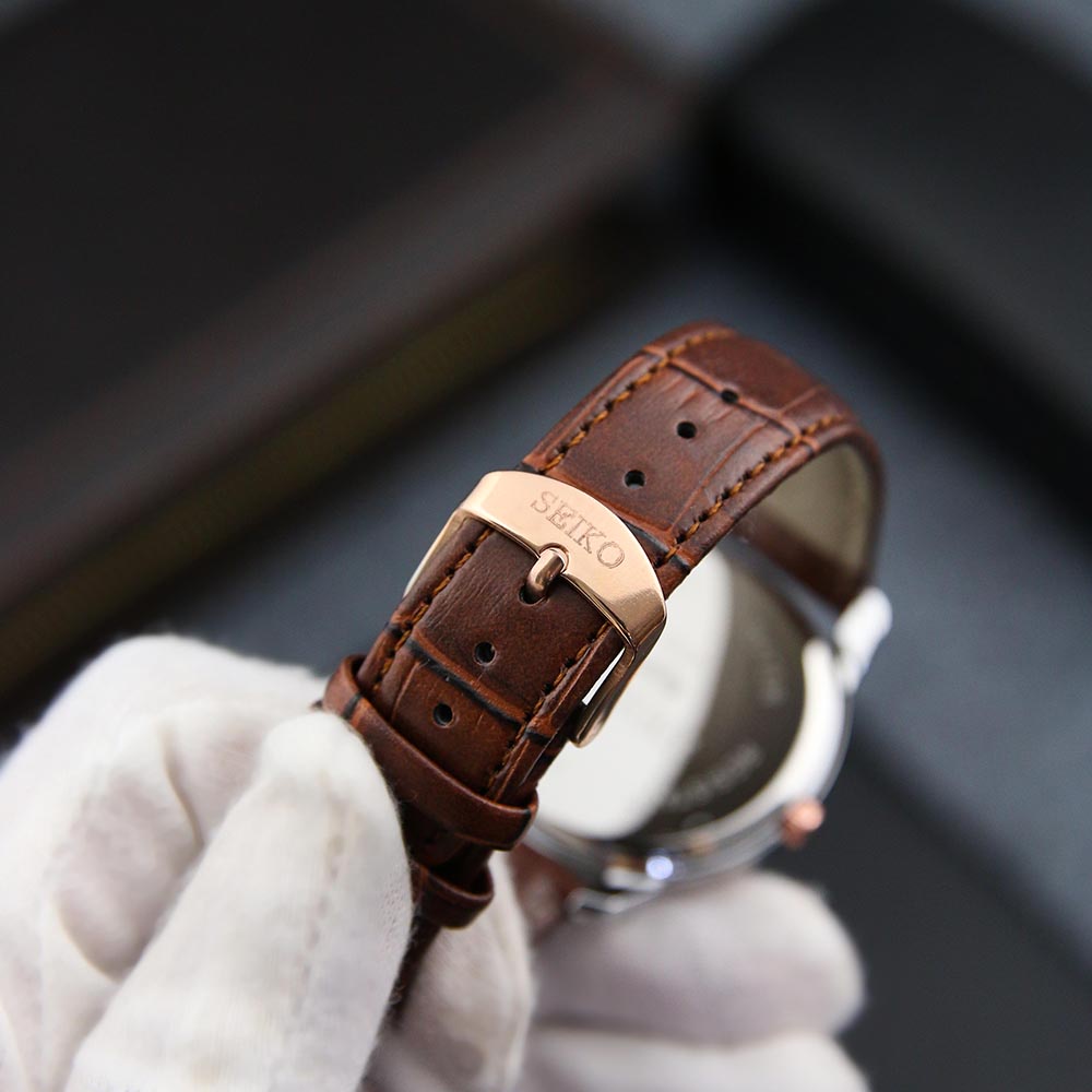 Đồng hồ nam dây da SE3235 mặt kính chống nước chống xước thiết kế lịch lãm 2 màu sang trọng | BigBuy360 - bigbuy360.vn