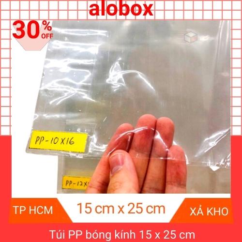 Túi bóng kiếng - ni lông lớn - túi kính pp loại tốt, kích thước15x25 cm dày 7cem, combo 3 túi giao hỏa HCM - alobox.