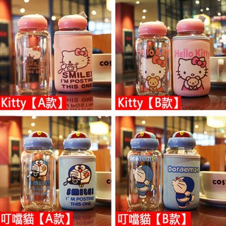 Bình nước uống thủy tinh Hello Kitty