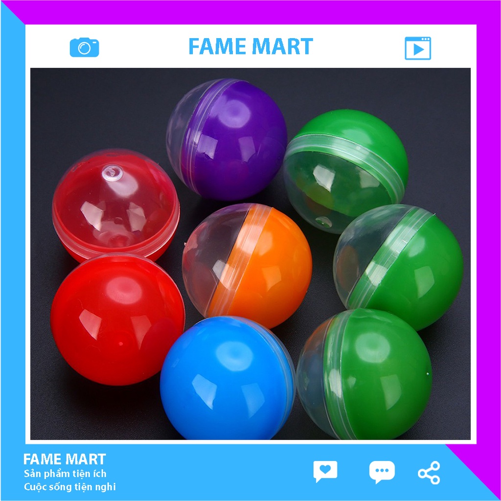 Vỏ bi nhựa bốc thăm trúng thưởng may mắn FAME MART 28mm