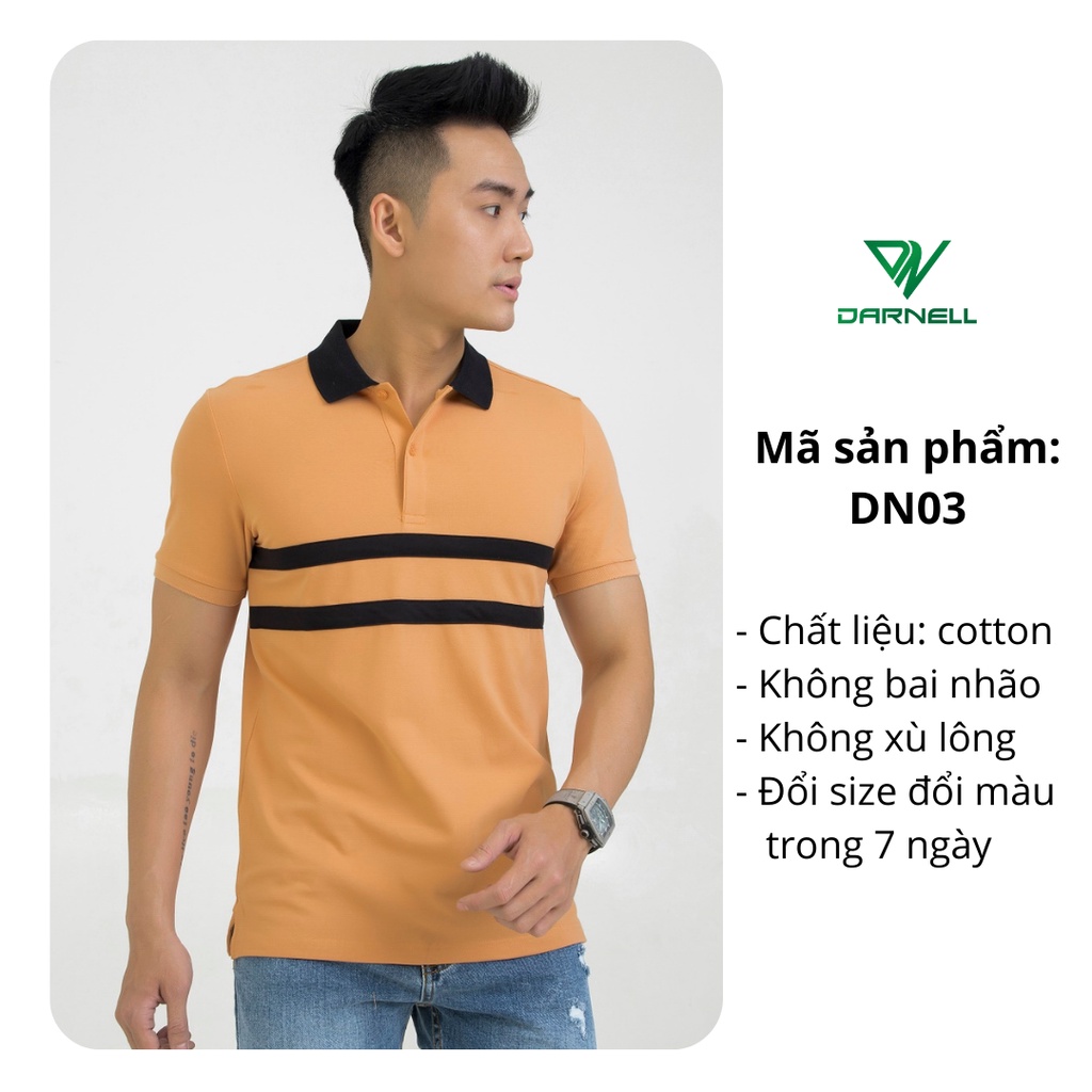 Áo thun có cổ polo nam chất cotton mềm mịn bền đẹp chính hãng Darnell DN03