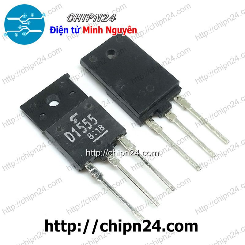 [1 CON] Transistor D1555 TO-3PF NPN 5A 1500V (2SD1555 1555)