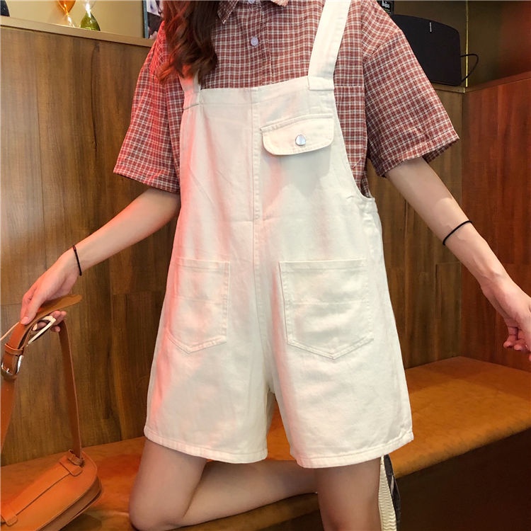 [LININ] Quần Yếm Denim Mỏng Lệch Vai Dáng Rộng Size Lớn Phong Cách Hàn Quốc Mới Dành Cho Bạn Nữ