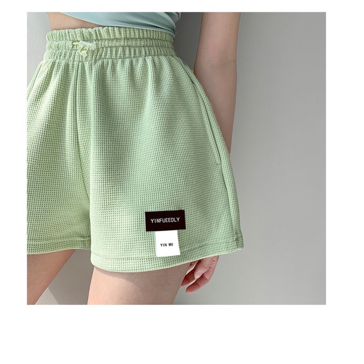 Quần Short Thể Thao Lưng Thun Ống Rộng Phong Cách Hàn Quốc Dành Cho Nữ