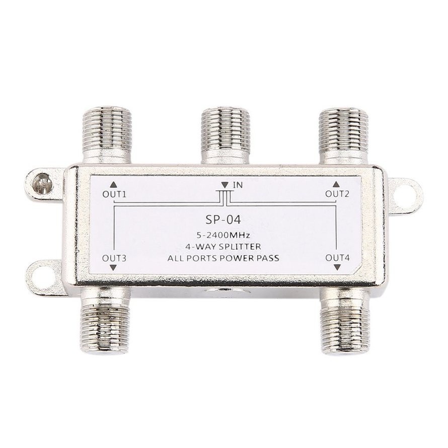 ⚡Bộ Chia Tín Hiệu Vệ Tinh 4 Cổng 5-2400MHz F Type