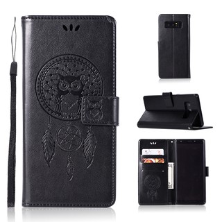 Ốp lưng da giả kiểu ví gập cho Samsung Galaxy Note 8