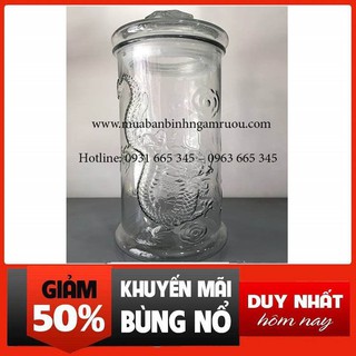 Combo 2 bình ngâm sâm trụ in rồng 8 lit - hũ ngâm sâm 8 lit