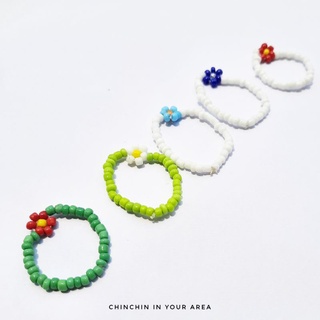 Nhẫn Hạt Cườm Daisy Nhiều Màu