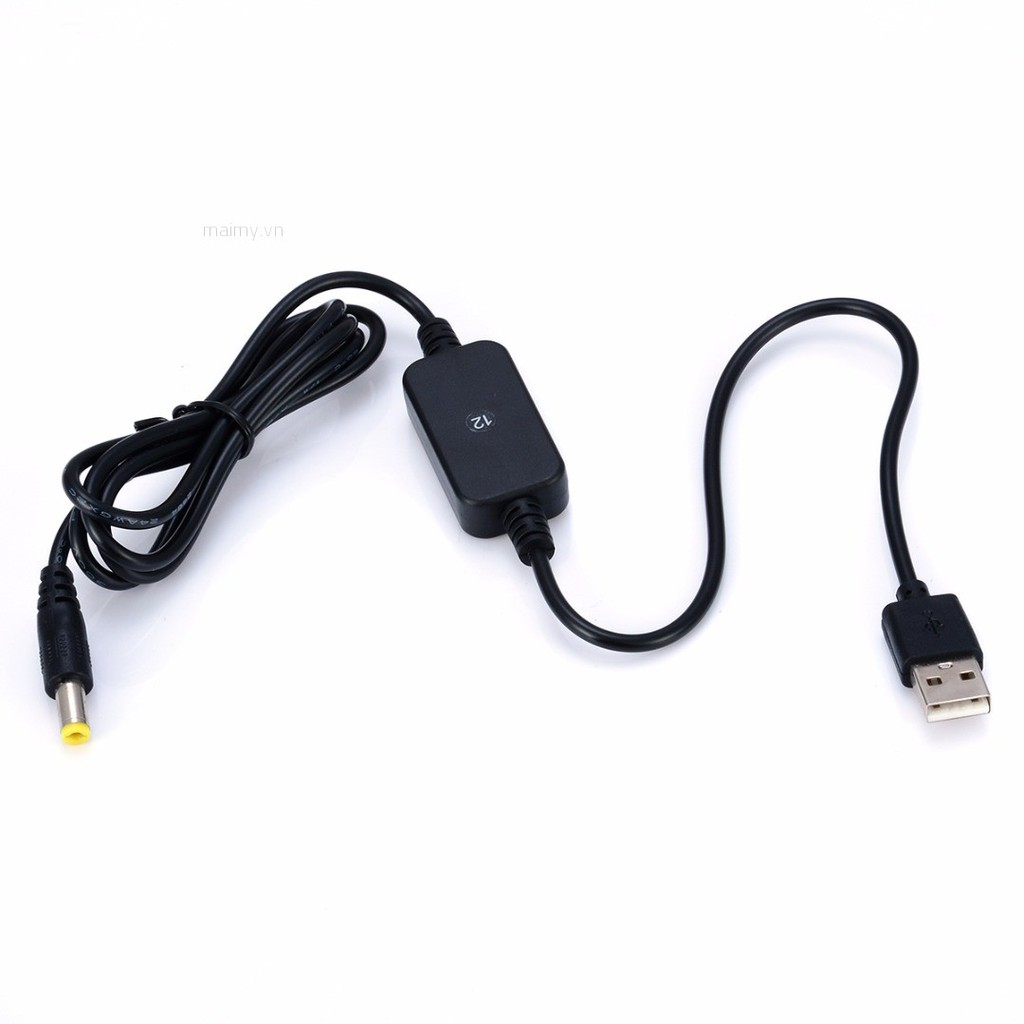 Dây cáp chứa mô đun tăng áp USB 5V sang 9V / 12V giắc 5.5 * 2.1mm