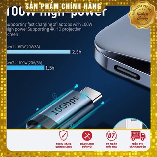 Dây cáp sạc nhanh 100w type-c pd 3.1 hiệu baseus cafule gen 2 type c to type c - hàng chính hãng