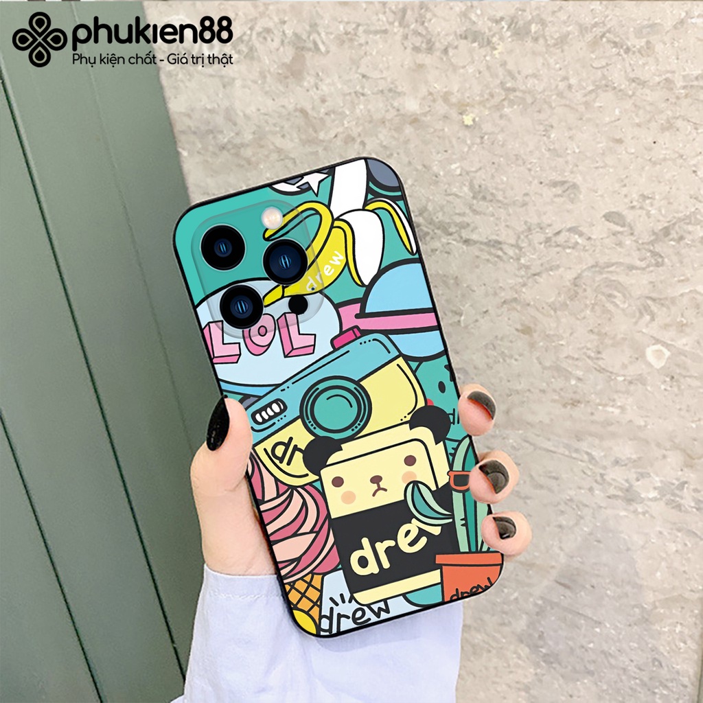 Ốp lưng ip DreW cạnh vuông 6/6plus/6s/6splus/7/7plus/8/8plus/x/xr/xs/11/12/13/pro/max/plus/promax