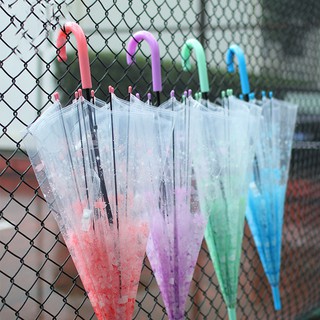 Dù Ô Trong Suốt Hoa Anh Đào Nhật Bản Đi Mưa Che Mưa Dùng Chụp Hình Siêu Đẹp, Thơ Mộng