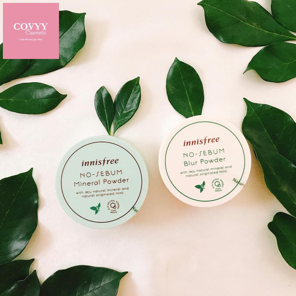 Phấn phủ kiềm dầu innisfree ❣️FREESHIP❣️dạng bột khoáng Innisfree No Sebum Mineral Powder 5g.