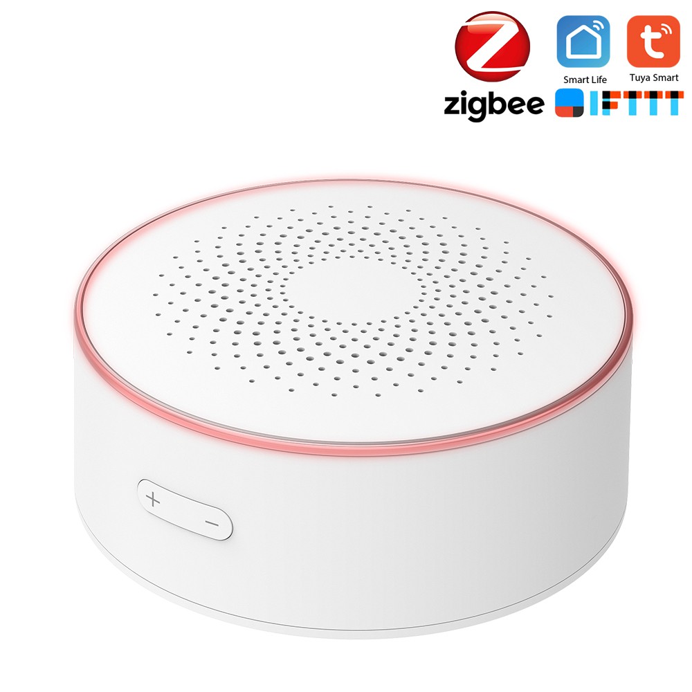 Còi báo động âm lượng cao Tuya Zigbee, thích hợp an ninh và cảnh báo, sử dụng nguồn và có pin dự phòng