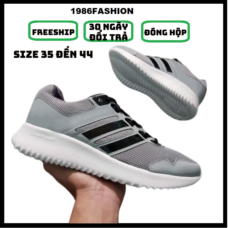 Giày thể thao sneaker nam nữ full size từ 35 đến 44 đế siêu nhẹ chất vải thoáng khí êm chân(xamsocden)