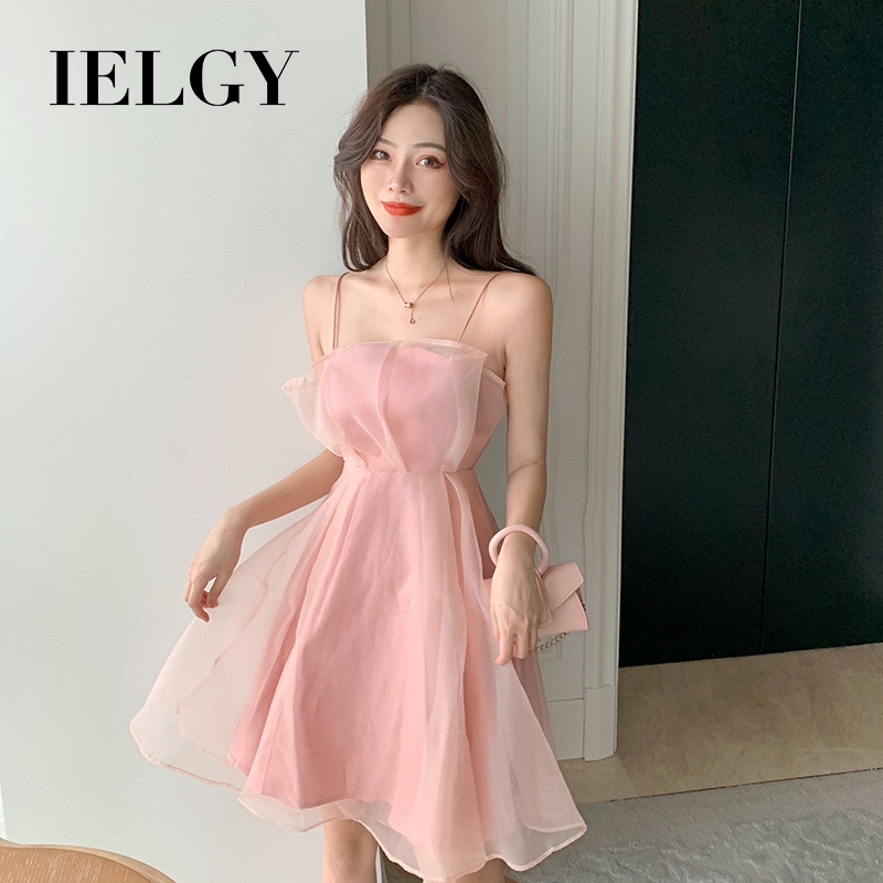 Đầm hai dây màu trơn quyến rũ thời trang nữ tính