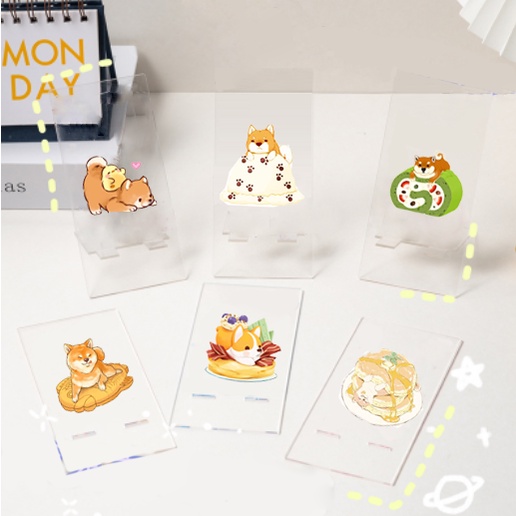Giá đỡ điện thoại mica shiba GDMC22 giá cute dễ thương trong suốt hoạt hình idol thần tượng