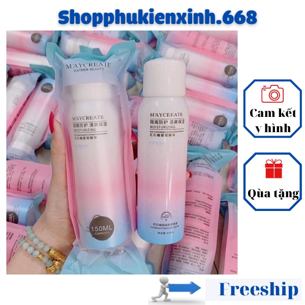 Xịt Chống Nắng 💥 FREESHIP 💥 Kem Chống Nắng Dạng Xịt Maycreate, Xịt Chống Nắng Body Hiệu Quả - LA001