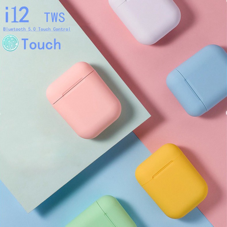 Tai nghe bluetooth i12 ⚡𝐅𝐑𝐄𝐄𝐒𝐇𝐈𝐏⚡ tai nghe không dây i12 cảm ứng, cấu hình cao, thời gian sử dụng lâu