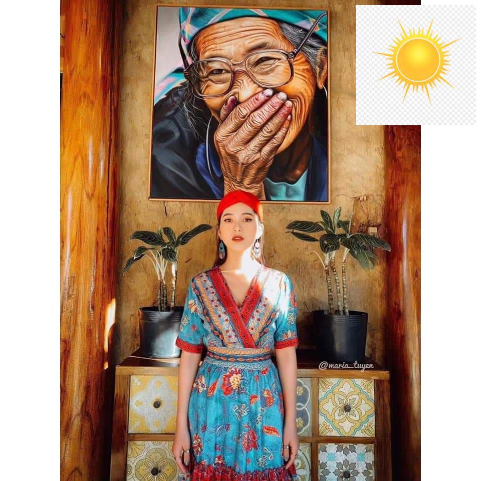 Váy Đi Biển, Du Lịch Phong Cách Boho Vintage ( V06 )