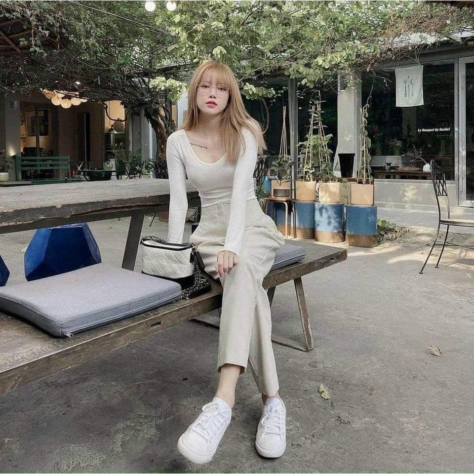 Quần tây nữ lưng cao baggy đi học đi làm CHAT vải ruby đẹp Hàn Quốc Q042